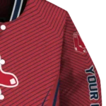 customized boston red sox chevron arrow red varsity jacket best selling