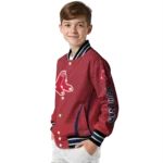 customized boston red sox chevron arrow red varsity jacket best selling