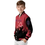 customized boston red sox flame border red black varsity jacket best selling