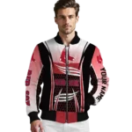 customized boston red sox mesh effect red black bomber jacket best selling