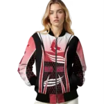 customized boston red sox mesh effect red black bomber jacket best selling