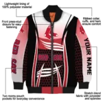 customized boston red sox mesh effect red black bomber jacket best selling