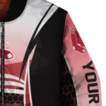 customized boston red sox mesh effect red black bomber jacket best selling