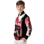 customized boston red sox mesh effect red black bomber jacket best selling