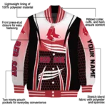 customized boston red sox mesh effect red black varsity jacket best selling