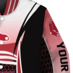customized boston red sox mesh effect red black varsity jacket best selling