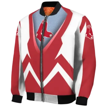 customized boston red sox v stripes red white bomber jacket best selling