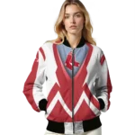 customized boston red sox v stripes red white bomber jacket best selling