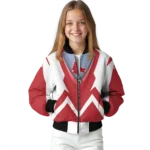 customized boston red sox v stripes red white bomber jacket best selling