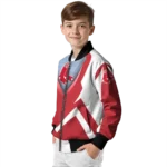 customized boston red sox v stripes red white bomber jacket best selling
