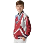customized boston red sox v stripes red white varsity jacket best selling