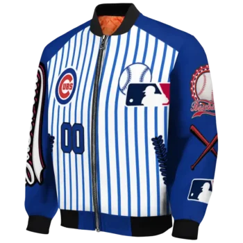 customized chicago cubs eagle baseball blue white bomber jacket best selling