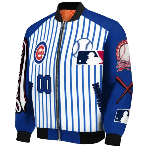 customized chicago cubs eagle baseball blue white bomber jacket best selling
