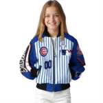 customized chicago cubs eagle baseball blue white bomber jacket best selling