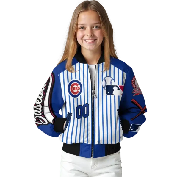 customized chicago cubs eagle baseball blue white bomber jacket top rated
