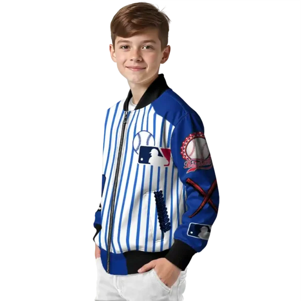 customized chicago cubs eagle baseball blue white bomber jacket trendy