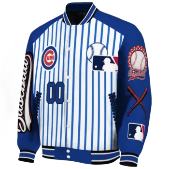 customized chicago cubs eagle baseball blue white varsity jacket best selling