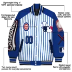 customized chicago cubs eagle baseball blue white varsity jacket best selling