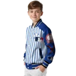 customized chicago cubs eagle baseball blue white varsity jacket best selling