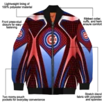 customized chicago cubs mesh chest red crocs black bomber jacket best selling