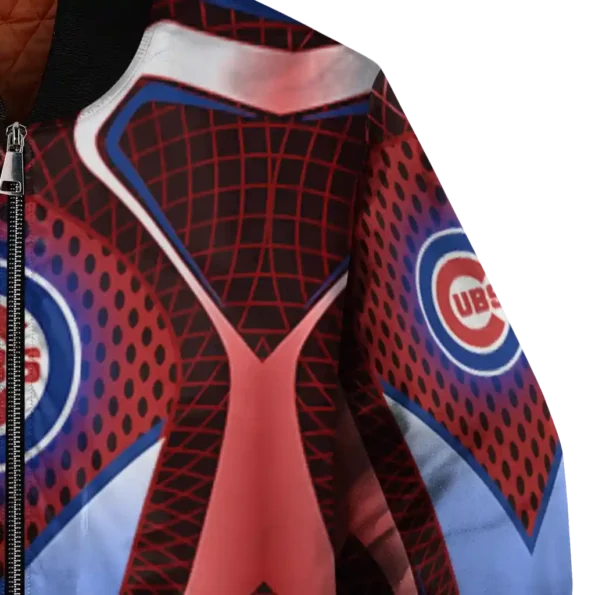 customized chicago cubs mesh chest red crocs black bomber jacket premium grade