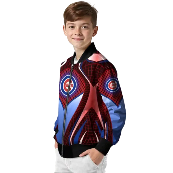 customized chicago cubs mesh chest red crocs black bomber jacket trendy