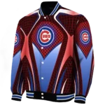 customized chicago cubs mesh chest red crocs black varsity jacket best selling
