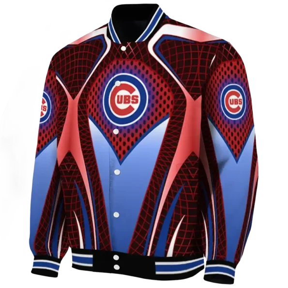 customized chicago cubs mesh chest red crocs black varsity jacket best selling