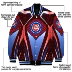 customized chicago cubs mesh chest red crocs black varsity jacket best selling