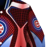 customized chicago cubs mesh chest red crocs black varsity jacket best selling