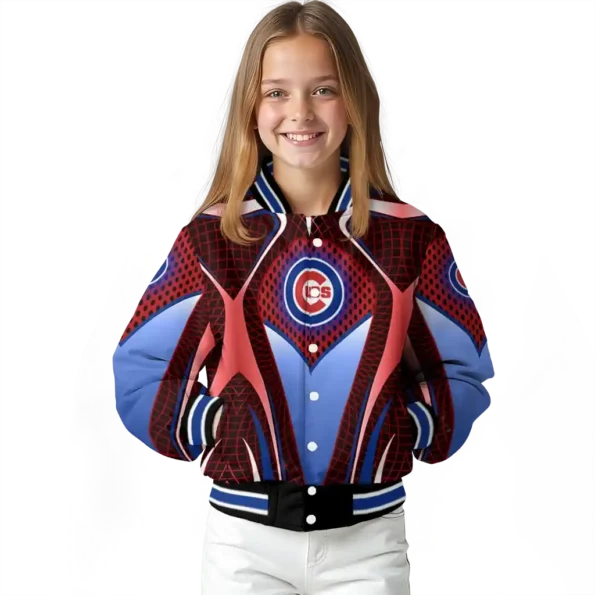 customized chicago cubs mesh chest red crocs black varsity jacket top rated