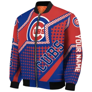 customized chicago cubs star burst blue bomber jacket best selling