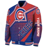 customized chicago cubs star burst blue varsity jacket best selling