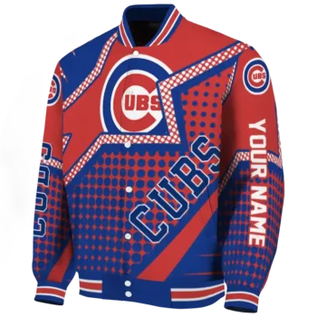 customized chicago cubs star burst blue varsity jacket best selling