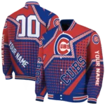 customized chicago cubs star burst blue varsity jacket best selling