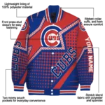 customized chicago cubs star burst blue varsity jacket best selling