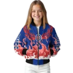customized chicago cubs winged blaze blue white bomber jacket best selling