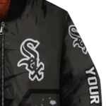 customized chicago white sox hexagon cluster black bomber jacket best selling