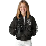 customized chicago white sox hexagon cluster black bomber jacket best selling