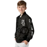 customized chicago white sox hexagon cluster black bomber jacket best selling