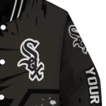 customized chicago white sox hexagon cluster black varsity jacket best selling