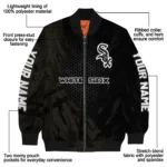 customized chicago white sox hexagon mesh black bomber jacket best selling