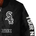 customized chicago white sox hexagon mesh black bomber jacket best selling