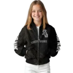 customized chicago white sox hexagon mesh black bomber jacket best selling
