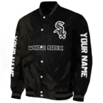 customized chicago white sox hexagon mesh black varsity jacket best selling