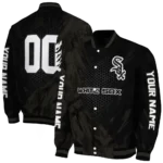 customized chicago white sox hexagon mesh black varsity jacket best selling