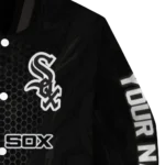 customized chicago white sox hexagon mesh black varsity jacket best selling