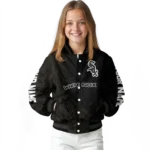 customized chicago white sox hexagon mesh black varsity jacket best selling