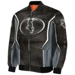 customized chicago white sox power plate black bomber jacket best selling