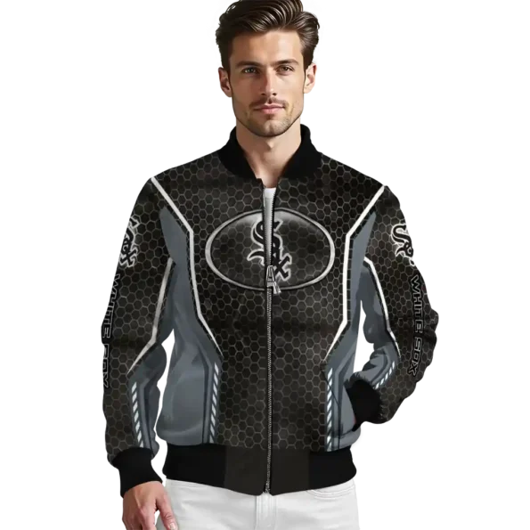 customized chicago white sox power plate black bomber jacket high quality